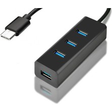 Mettzchrom Telefon Tablet Notebook USB Çevirici Type-C USB Çevirici Hub 4 Port USB 3.0 USB Dönüştürücü 4 Port  Hub