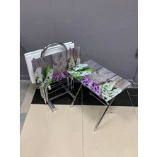 Erk Mobilya Camlı Çanta Sehpa, Sehpa, Zigon, 4lü Zigon, Çanta Sehpa, 4lü Sehpa