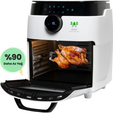 Wiami Air Fryer 12 Litre Beyaz Oven Akıllı Fritöz