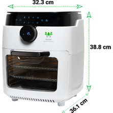 Wiami Air Fryer 12 Litre Beyaz Oven Akıllı Fritöz