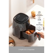 Karaca Smart Cook 60 Dakikaya Kadar Zaman Ayarlı Compact Airfryer Space Grey