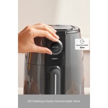 Karaca Smart Cook 60 Dakikaya Kadar Zaman Ayarlı Compact Airfryer Space Grey