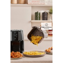 Karaca Smart Cook 60 Dakikaya Kadar Zaman Ayarlı Compact Airfryer Space Grey