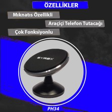 Syrox PH34 360 Derece Dönebilen Manyetik Araç Içi Telefon Tutucu