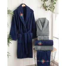 Sarev  Pamuk Aile Bornoz Seti