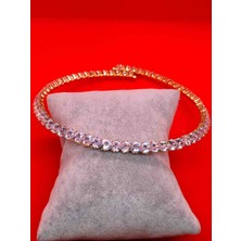 Zd Bellefemme Kadın Çelik Choker Kalp Li Taşlı Gold Kolye