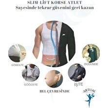 Artual Erkek Korse Atlet Toparlayıcı Korse Slim Korse Tipi Toparlayıcı Göbek Incelten