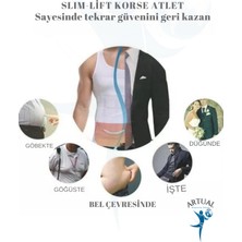 Artual Erkek Korse Atlet Toparlayıcı Korse Slim Korse Tipi Toparlayıcı Göbek Incelten