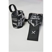Dex Supports Fitness Sporcu Bilekliği-Crossfit Bileklik( Wrist Wraps Dark Tone Kamuflaj ) 2'li Paket
