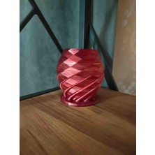 3D Dönüşüm Atölyesi Geri Dönüşüm Pet Dekoratif Lamba M6 Kırmızı