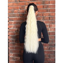 Peruk Market Bağlamalı Kabarık Dalgalı At Kuyruğu - Açık Platin