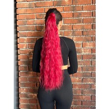 Peruk Market Bağlamalı Kabarık Dalgalı At Kuyruğu - Kızıl