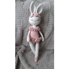 PalaZone Shop Amigurumi Pembe Balerin Tavşan Uyku Arkadaşı