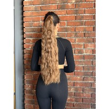 Peruk Market Bağlamalı Kabarık Dalgalı At Kuyruğu - Kumral