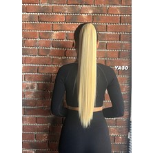 Peruk Market Tokalı Düz At Kuyruğu -Koyu Sarı