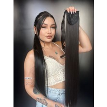 Peruk Market Cırtcırtlı Düz At Kuyruğu - Kahverengi