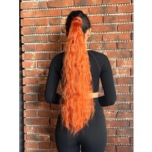 Peruk Market Bağlamalı Kabarık Dalgalı At Kuyruğu - Bakır