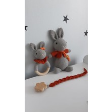 PalaZone Shop Amigurumi Havuç Çantalı Tavşan Yenidoğan Set