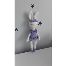 PalaZone Shop Amigurumi Mor Balerin Tavşan Uyku Arkadaşı
