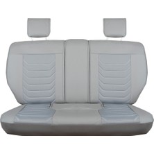 AG Store 
kia Rio Yeni Uyumlu Lüks Yarı Deri Oto Koltuk Kılıfı Ön/arka Set (Roma) Gri