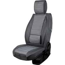 AG Store 
seat Leon Uyumlu Lüks Yarı Deri Oto Koltuk Kılıfı Ön/arka Set (Roma) Füme