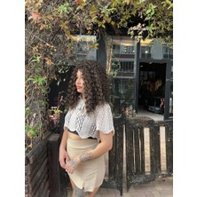 Peruk Market Küt Kesim Afro Dalgalı Peruk -Afro Saç Peruk