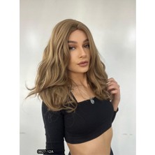 Peruk Market Kahkülsüz Fiber Sentetik Orta Boy Dalgalı Peruk - Bebek Kumralı