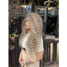 Peruk Market Afro Dalgalı Peruk -Rus Kumralı ve Platin