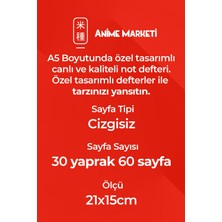 Anime Marketi Ay Savaşçısı Özel Tasarı ml ı A5 Çizgisiz Defter 60 Sayfa