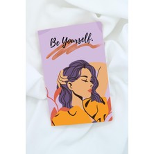 Anime Marketi Be Yourself Estetik Yazılı Özel Tasarı ml ı A5 Çizgisiz Defter 60 Sayfa