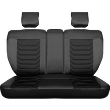 AG Store 
seat Toledo Uyumlu Lüks Yarı Deri Oto Koltuk Kılıfı Ön/arka Set (Roma) Siyah