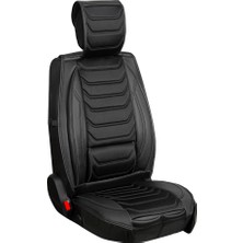 AG Store 
seat Toledo Uyumlu Lüks Yarı Deri Oto Koltuk Kılıfı Ön/arka Set (Roma) Siyah