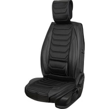 AG Store 
seat Toledo Uyumlu Lüks Yarı Deri Oto Koltuk Kılıfı Ön/arka Set (Roma) Siyah