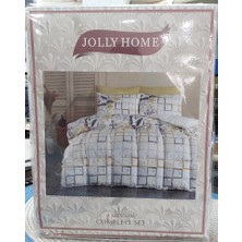 Jolly Home 4 Mevsim Çift Kişilik Kapitoneli Nevresim Takımı-Geofle Sarı