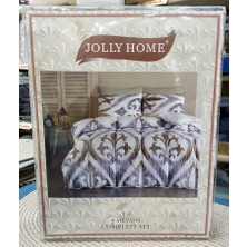 Jolly Home 4 Mevsim Çift Kişilik Kapitoneli Nevresim Takımı-Arya Mavi