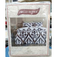 Jolly Home 4 Mevsim Tek Kişilik Kapitoneli Nevresim Takımı-Arya Kahve