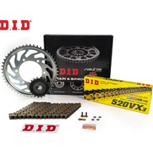 Dıd Zincir Dişli Seti Kawasakı Nınja 250 R (250 Cc)  (2008-2012) / Zincir : DID-520VX3 (GOLD)-106 / Dişli: Jt (14T-43T)