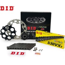Dıd Zincir Dişli Seti Ducatı Multıstrada S (1200 Cc)  (2010-2017) / Zincir : DID-530VX3 (ÇELIK)-108 / Dişli: Jt (15T-40T)