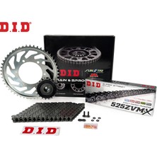 Dıd Zincir Dişli Seti Aprılıa Tuono R (4 Lü Kaliper) (1000 Cc)  (2002-2005) / Zincir : DID-525ZVM-X (ÇELIK)-108 / Dişli: Jt (17T-42T)