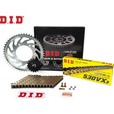 Dıd Zincir Dişli Seti Kawasakı Zzr Brembo Calıper (1400 Cc)  (2016-2021) / Zincir : DID-530VX3 (GOLD)-118 / Dişli: Sunstar (17T) - Jt (42T)