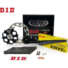 Dıd Zincir Dişli Seti Ducatı Monster (796 Cc)  (2011-2015) / Zincir : DID-525VX3 (ÇELIK)-104 / Dişli: Sunstar (15T-39T)