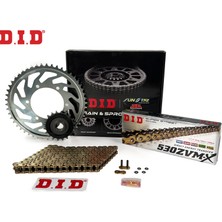 Dıd Zincir Dişli Seti Suzukı Rf (600 Cc)  (1993-1997) / Zincir : DID-530ZVM-X (GOLD)-108 / Dişli: Jt (15T-47T)