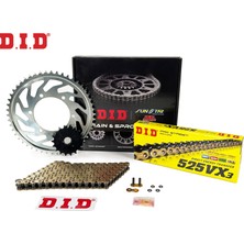 Dıd Zincir Dişli Seti Trıumph Daytona R (675 Cc)  (2011-2017) / Zincir : DID-525VX3 (GOLD)-116 / Dişli: Sunstar (16T) - Jt (47T)