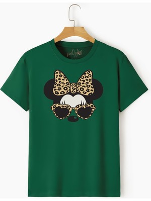 Swozz Mickey Mouse Baskılı Yeşil Tshirt