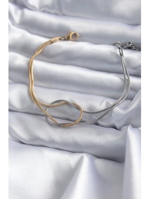 Clariss 316L Çelik Mix Renk Düğüm Model Kadın Bileklik