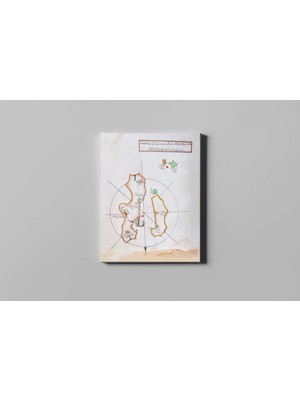 Fotolyo Piri Reis Kitab-I Bahriye Santaron Haritası