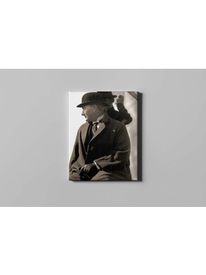 Fotolyo Atatürk Tablosu; Bursa Seyahati - Reşit Paşa Gemisi. Siyah - Beyaz