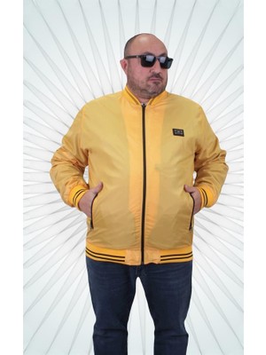 Starbattal Büyük Beden Hardal Basic Pilot Mont 23823 Erkek İçin Rüzgarlık ve Yağmurluk