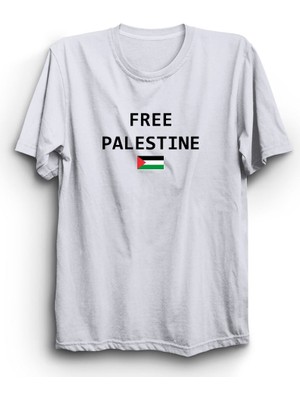 The Fame Özgür Filistin, Bayraklı, Free Palestine With Flag Tişört