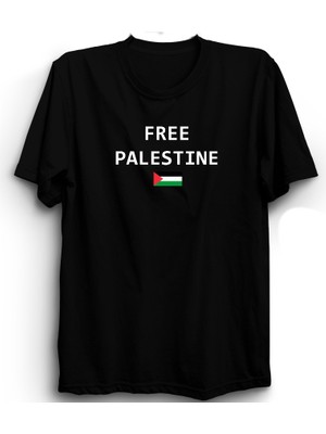 The Fame Özgür Filistin, Bayraklı, Free Palestine With Flag Tişört